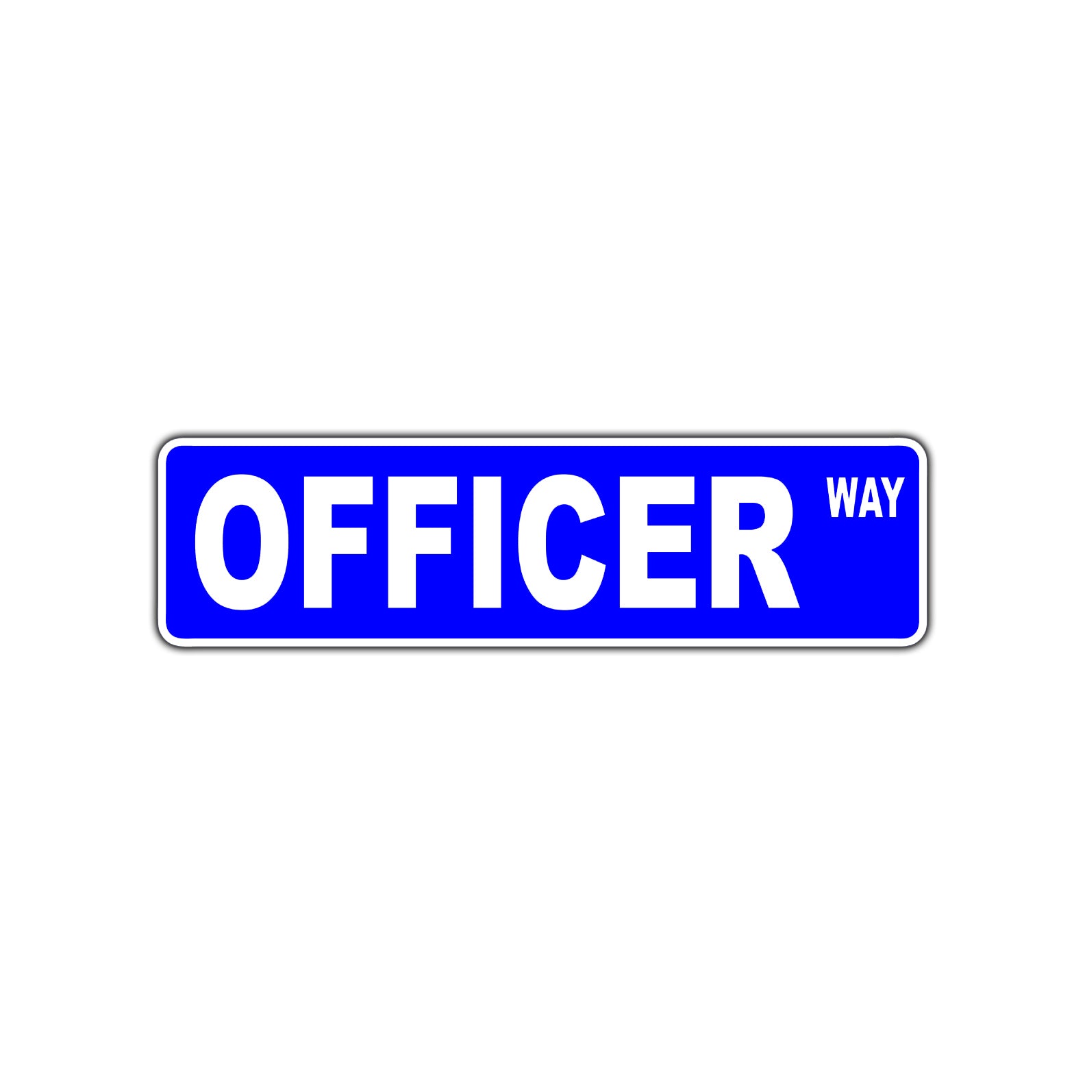 Officer Way Police Appreciation Road Aluminum Metal Novelty Street Plate Sign Wall Gift Decor