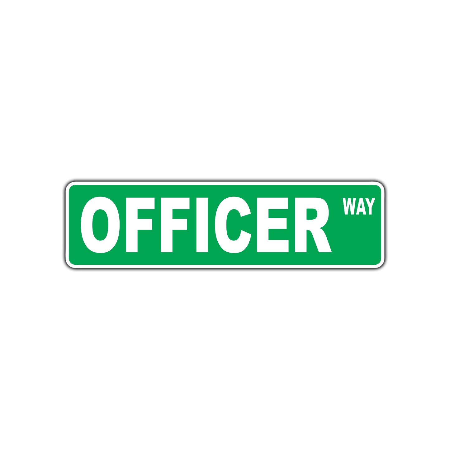 Officer Way Police Appreciation Road Aluminum Metal Novelty Street Plate Sign Wall Gift Decor