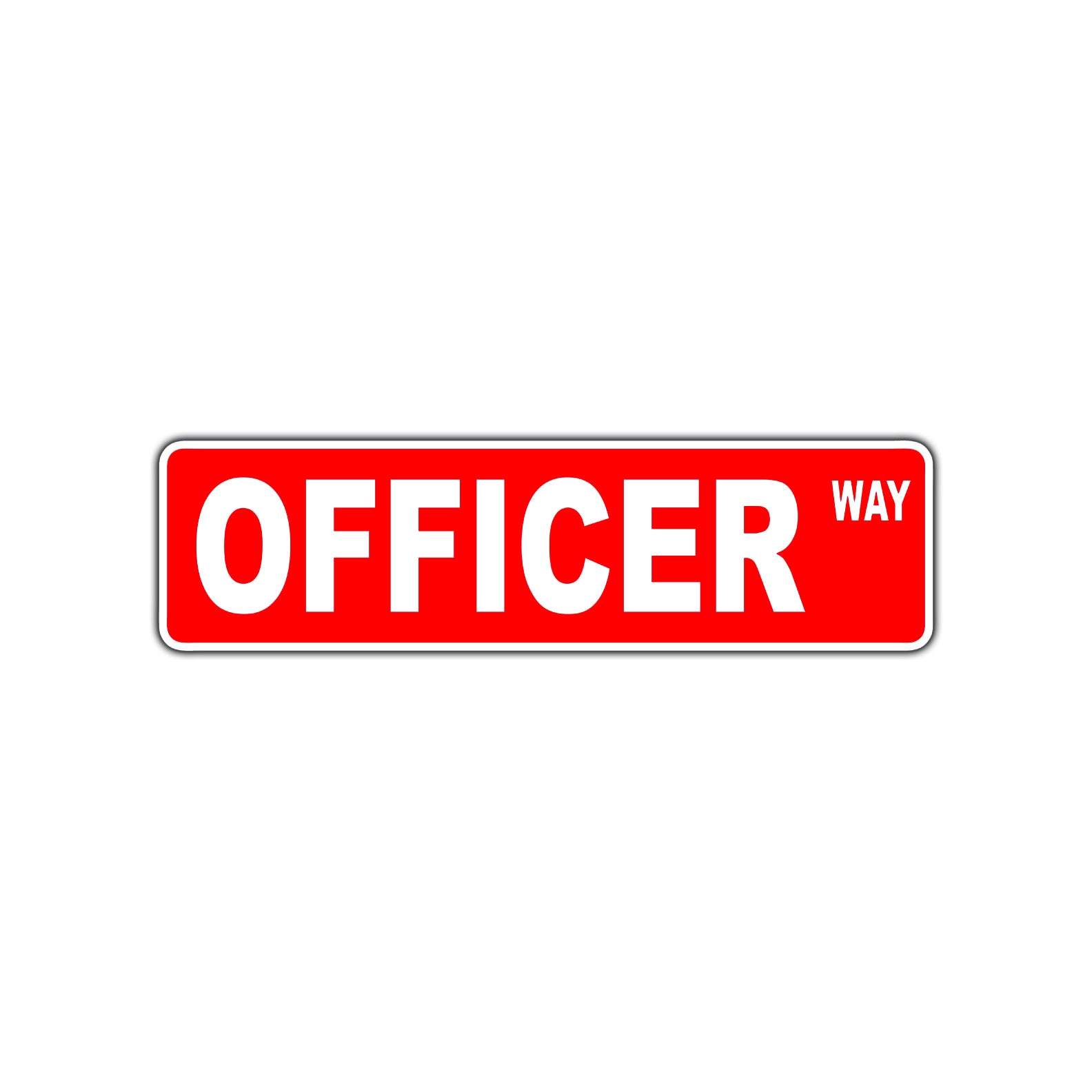 Officer Way Police Appreciation Road Aluminum Metal Novelty Street Plate Sign Wall Gift Decor