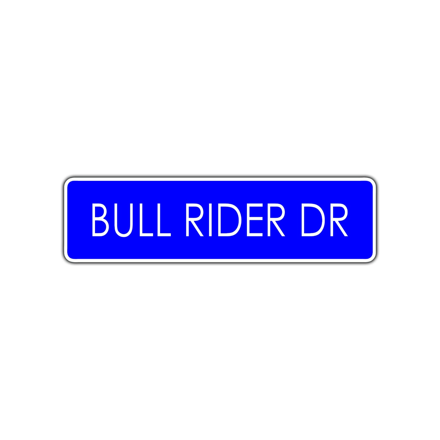 Bull Rider Dr Street Road Aluminum Metal Novelty Street Plate Sign Wall Gift Decor