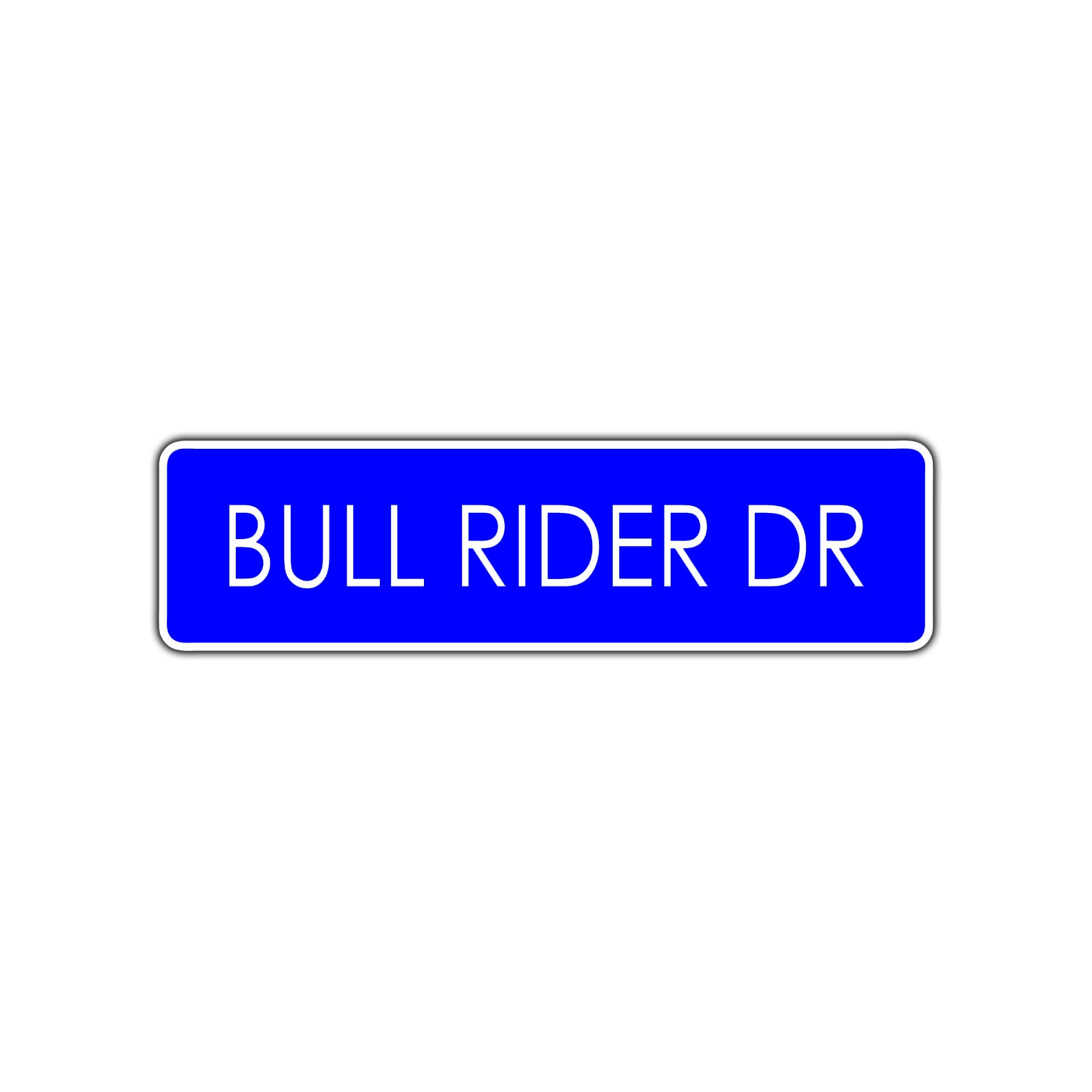 Bull Rider Dr Street Road Aluminum Metal Novelty Street Plate Sign Wall Gift Decor