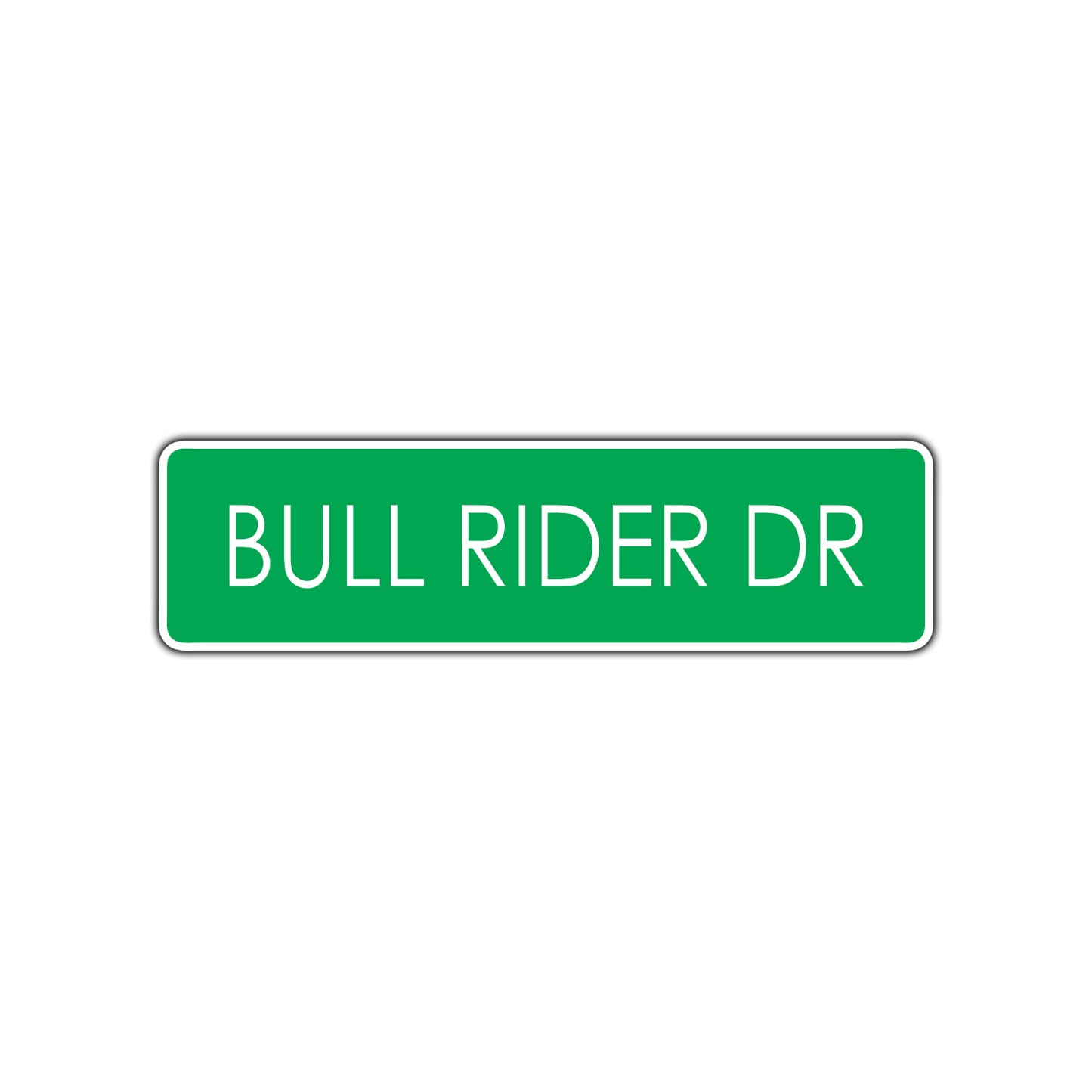 Bull Rider Dr Street Road Aluminum Metal Novelty Street Plate Sign Wall Gift Decor