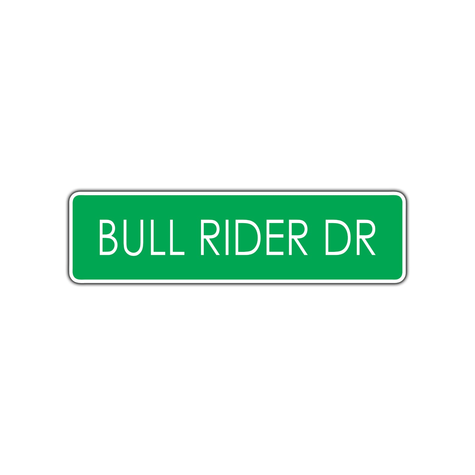 Bull Rider Dr Street Road Aluminum Metal Novelty Street Plate Sign Wall Gift Decor
