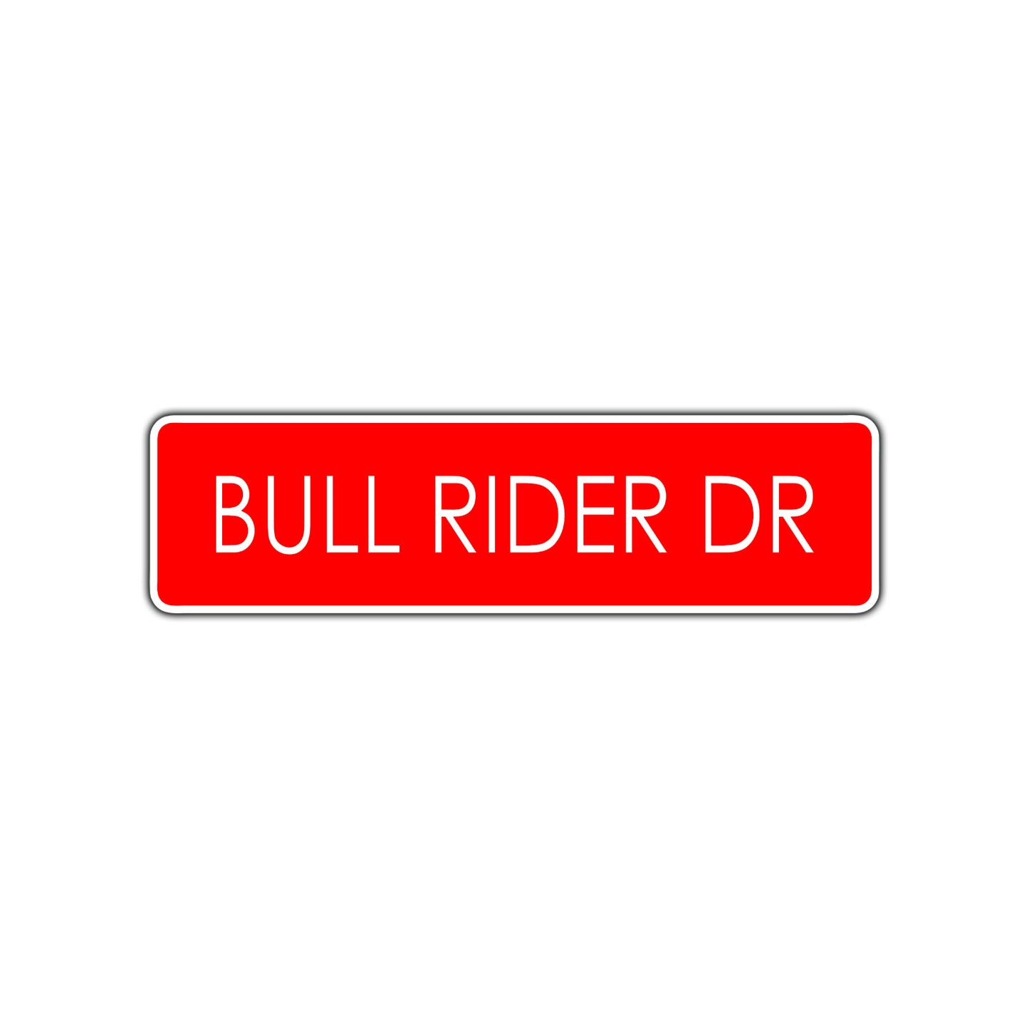 Bull Rider Dr Street Road Aluminum Metal Novelty Street Plate Sign Wall Gift Decor