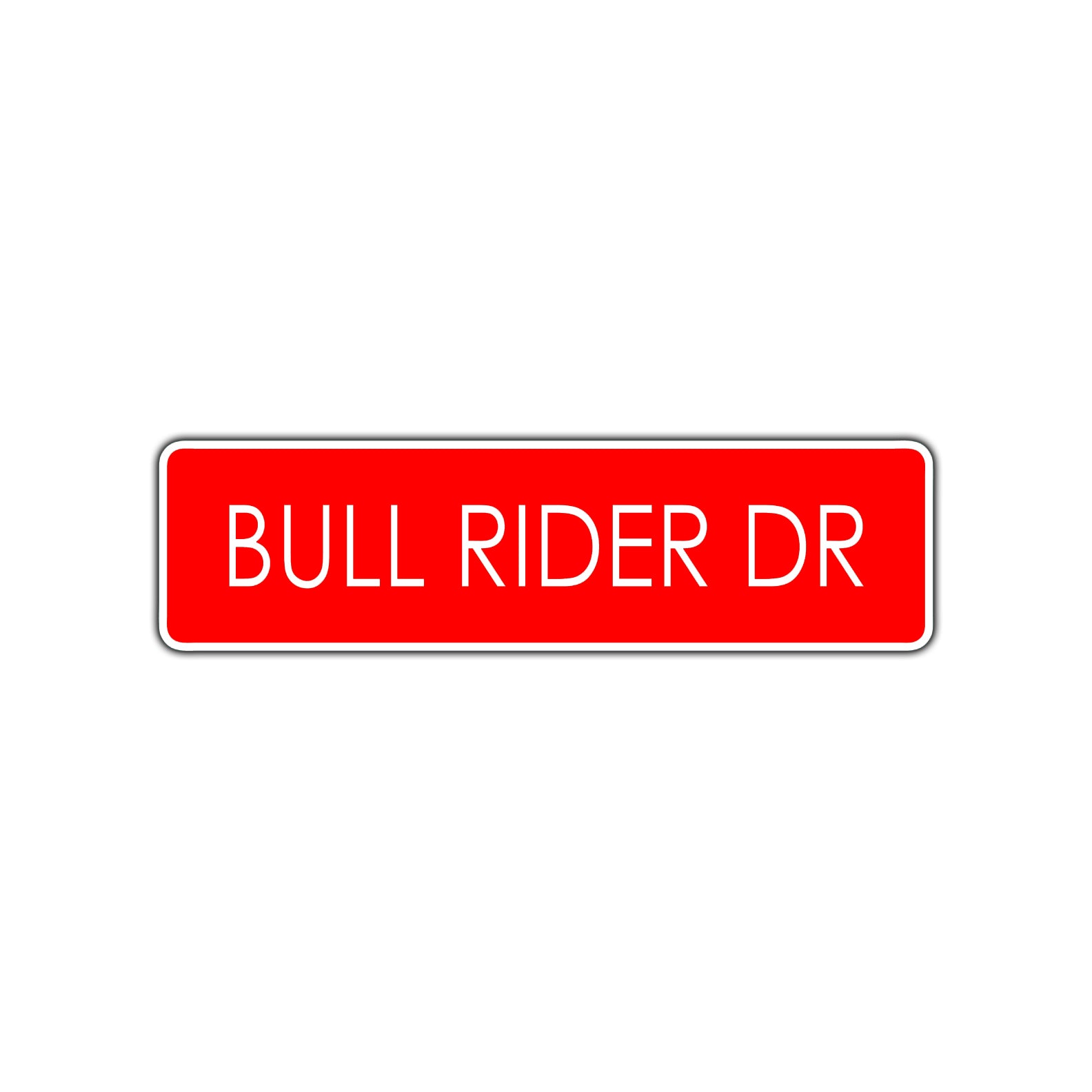 Bull Rider Dr Street Road Aluminum Metal Novelty Street Plate Sign Wall Gift Decor
