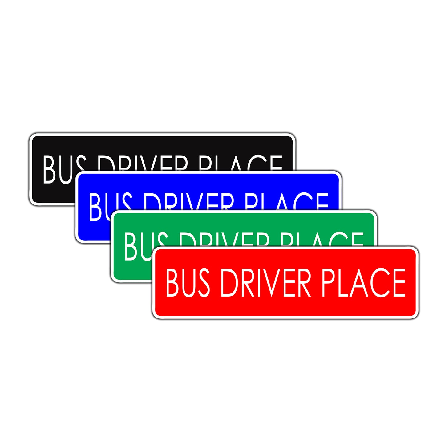 Bus Driver Road Aluminum Metal Novelty Street Plate Sign Wall Gift Decor