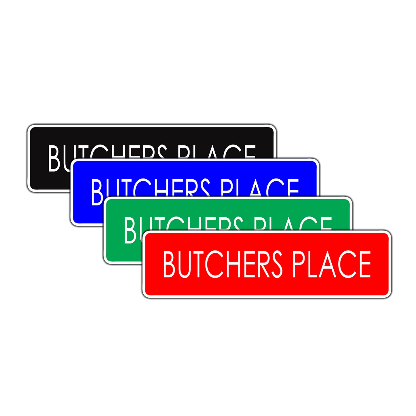 Butchers Place Meat Lover Road Aluminum Metal Novelty Street Plate Sign Wall Gift Decor