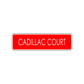 Cadillac Court Street Sign Car Road Aluminum Metal Novelty Street Plate Sign Wall Gift Decor