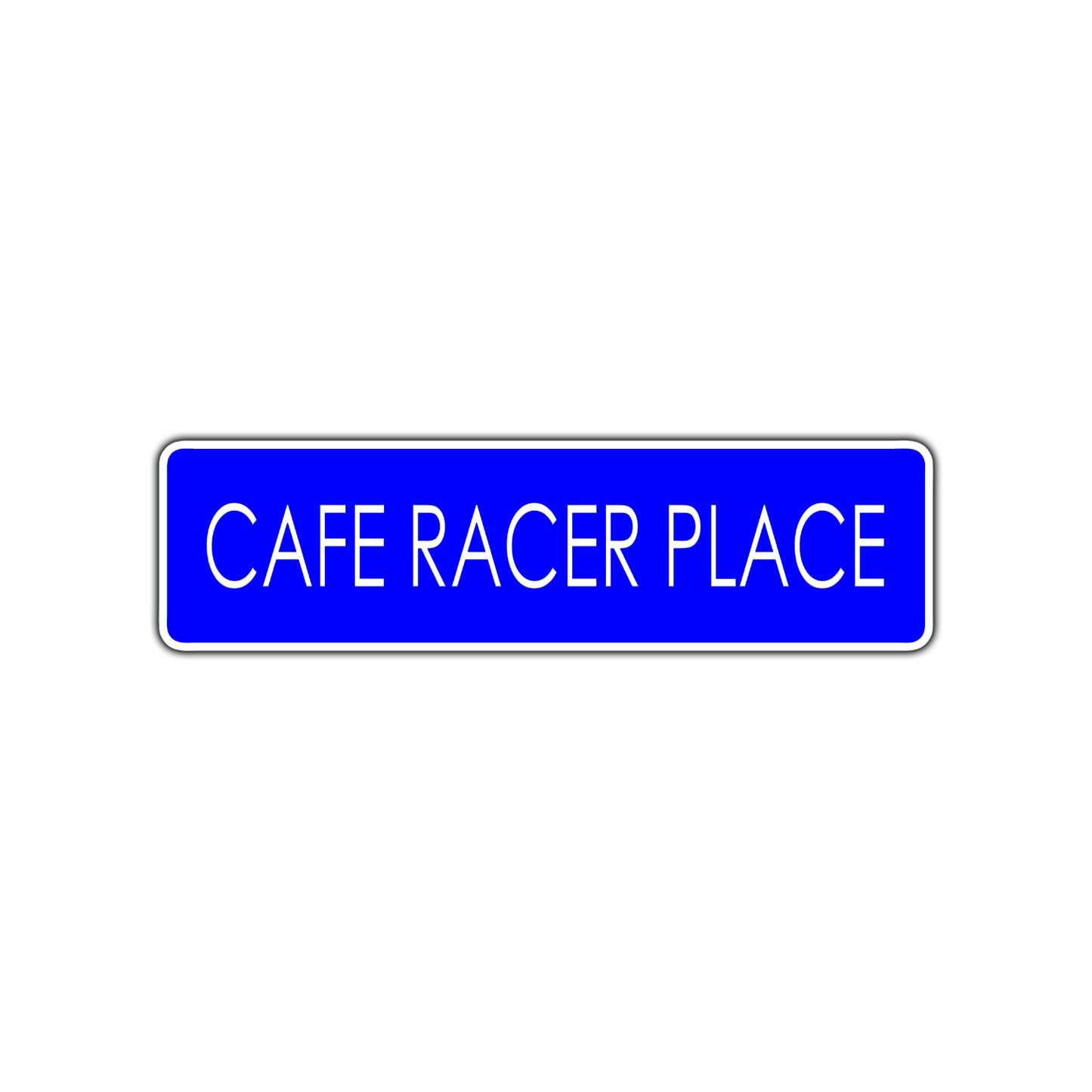Cafe Racer Place Harley Road Aluminum Metal Novelty Street Plate Sign Wall Gift Decor