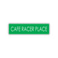 Cafe Racer Place Harley Road Aluminum Metal Novelty Street Plate Sign Wall Gift Decor