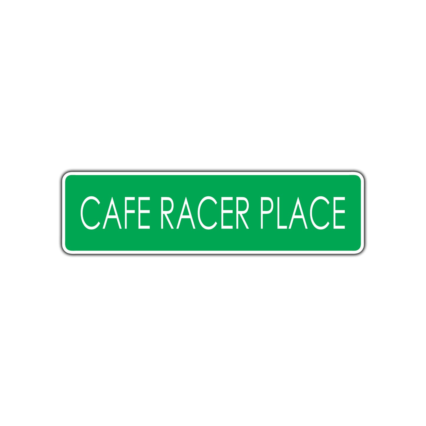 Cafe Racer Place Harley Road Aluminum Metal Novelty Street Plate Sign Wall Gift Decor