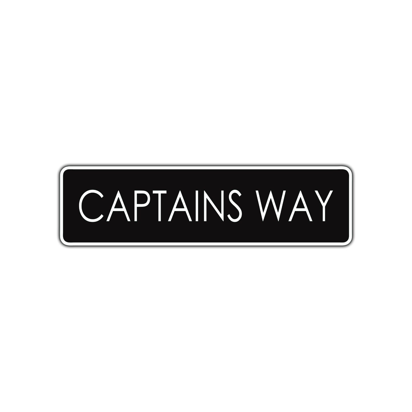 Captains Way Road Aluminum Metal Novelty Street Plate Sign Wall Gift Decor