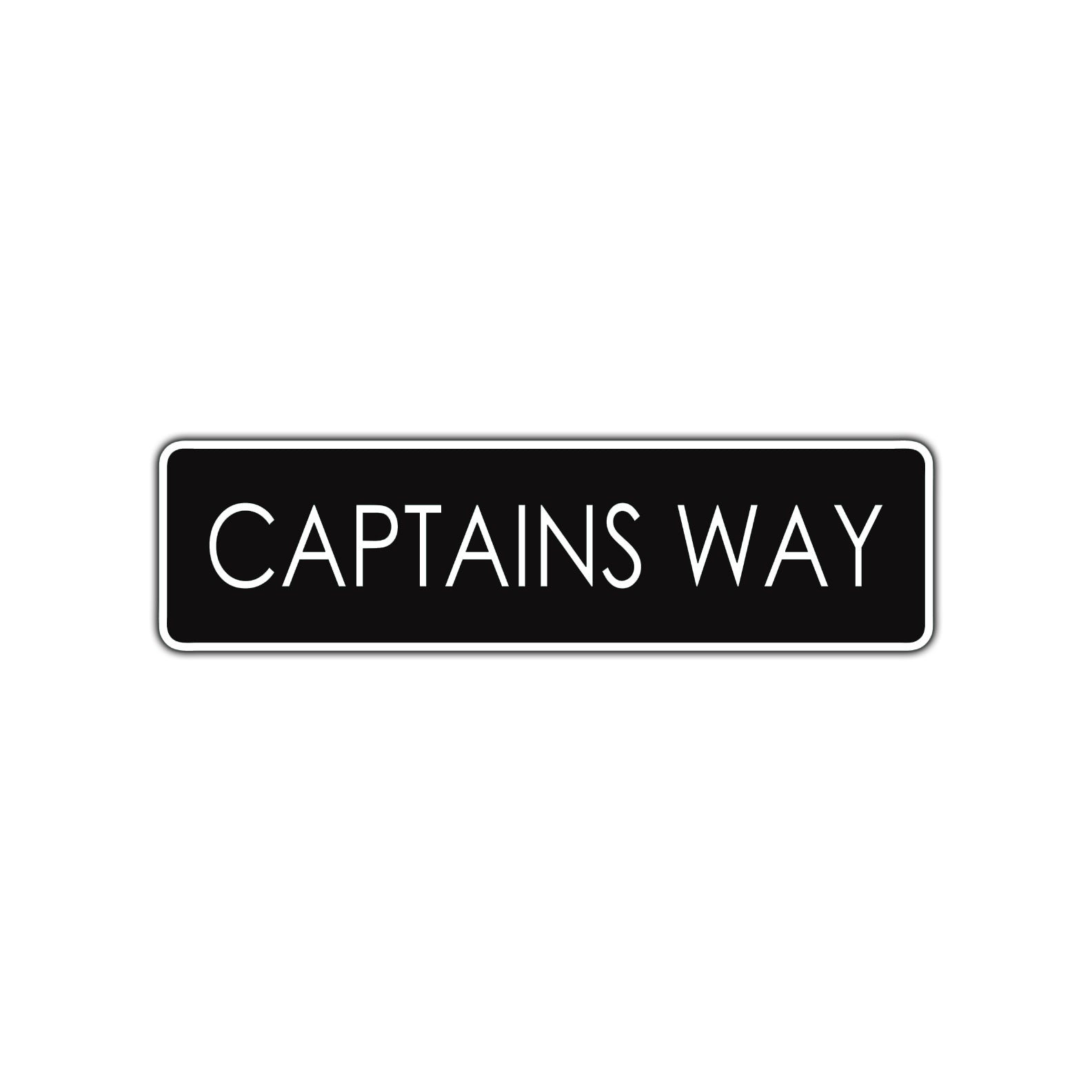 Captains Way Road Aluminum Metal Novelty Street Plate Sign Wall Gift Decor