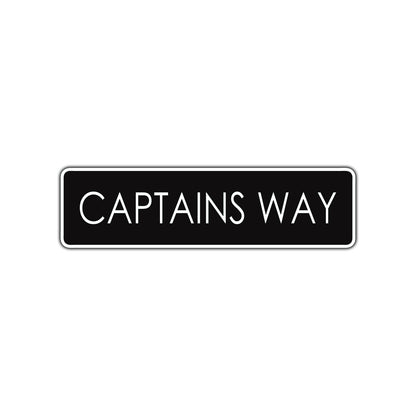 Captains Way Road Aluminum Metal Novelty Street Plate Sign Wall Gift Decor