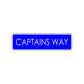 Captains Way Road Aluminum Metal Novelty Street Plate Sign Wall Gift Decor