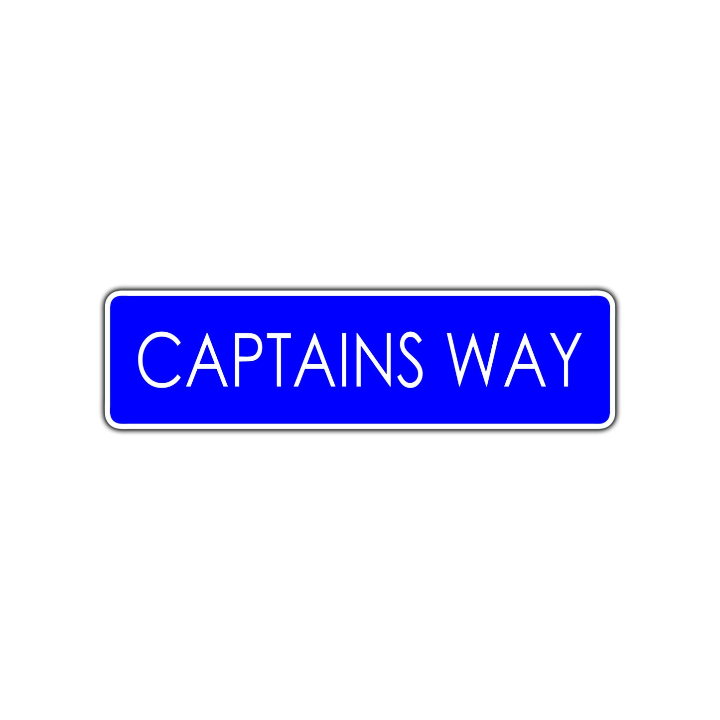 Captains Way Road Aluminum Metal Novelty Street Plate Sign Wall Gift Decor