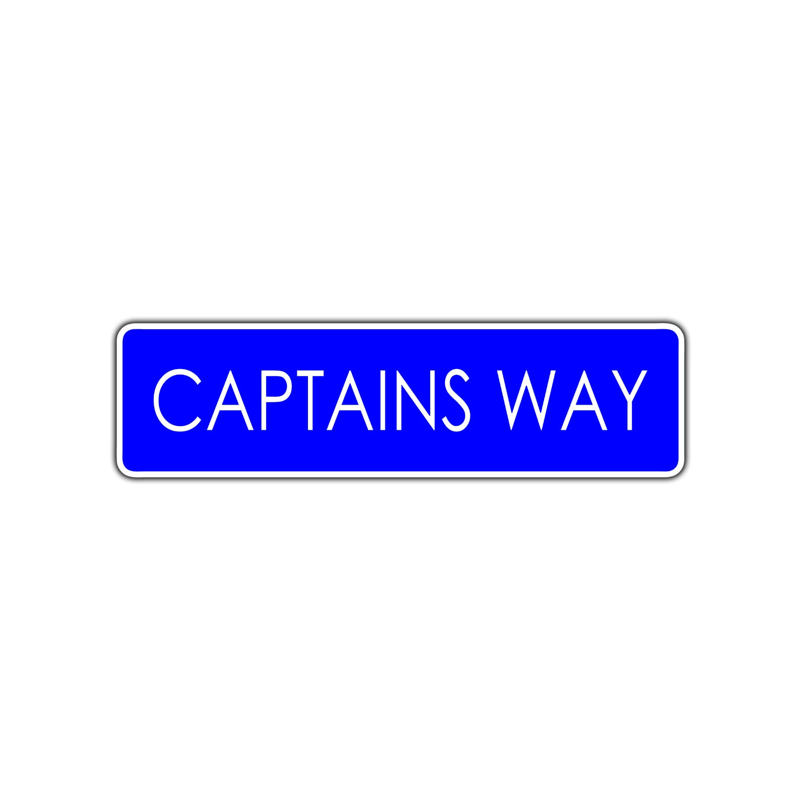 Captains Way Road Aluminum Metal Novelty Street Plate Sign Wall Gift Decor