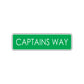 Captains Way Road Aluminum Metal Novelty Street Plate Sign Wall Gift Decor