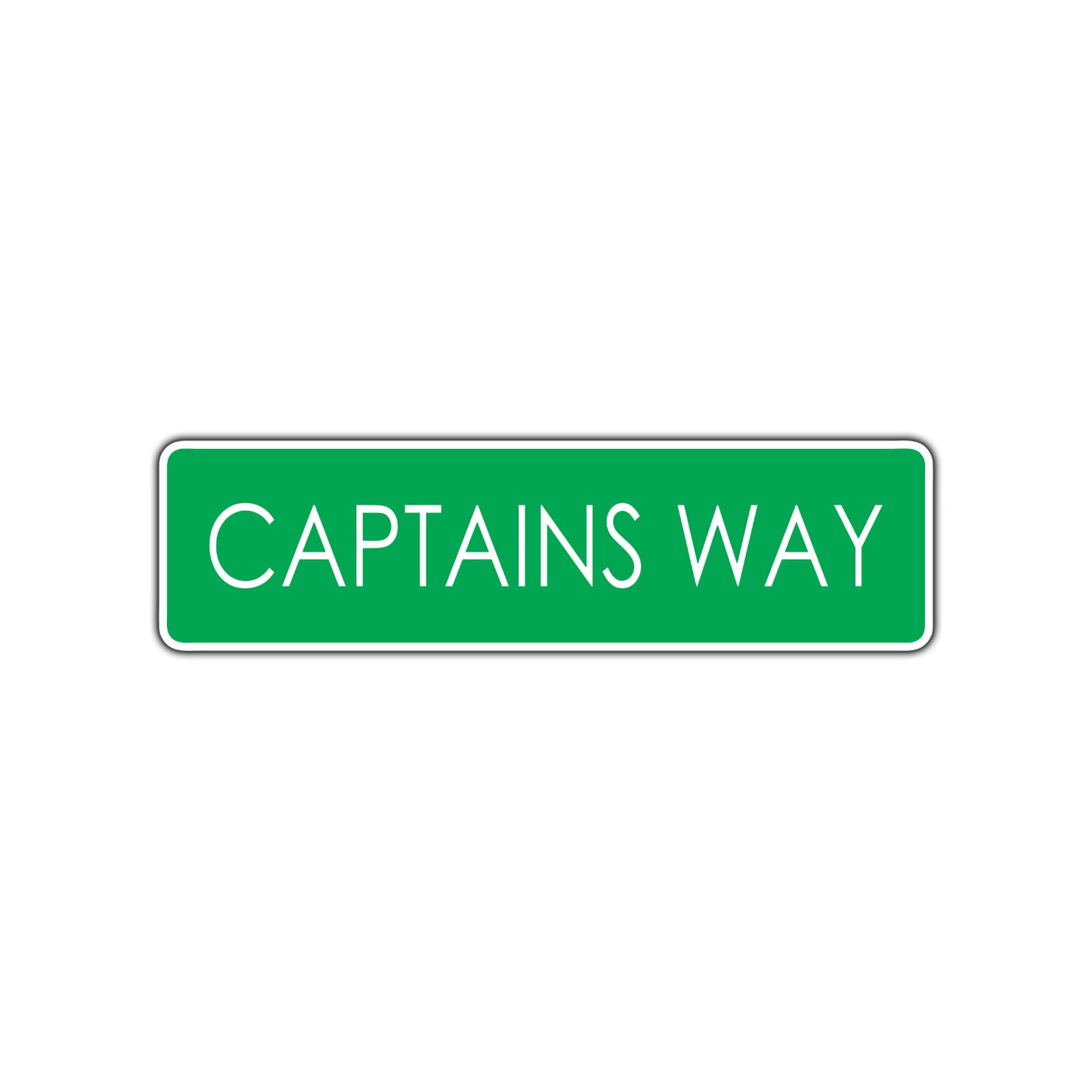 Captains Way Road Aluminum Metal Novelty Street Plate Sign Wall Gift Decor