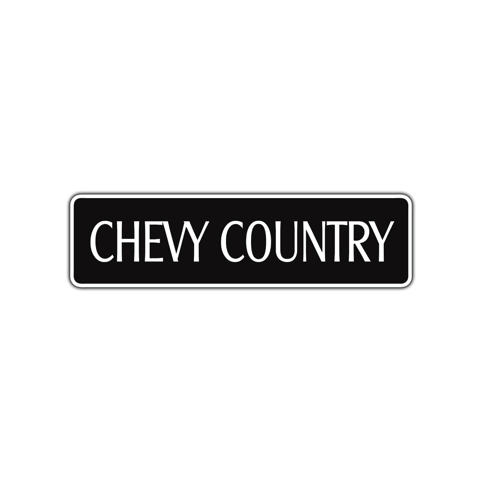 Chevy Country Road Aluminum Metal Novelty Street Plate Sign Wall Gift Decor