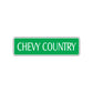 Chevy Country Road Aluminum Metal Novelty Street Plate Sign Wall Gift Decor