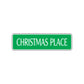 Christmas Place Merry Xmas Road Aluminum Metal Novelty Street Plate Sign Wall Gift Decor