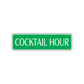 Cocktail Hour Road Aluminum Metal Novelty Street Plate Sign Wall Gift Decor