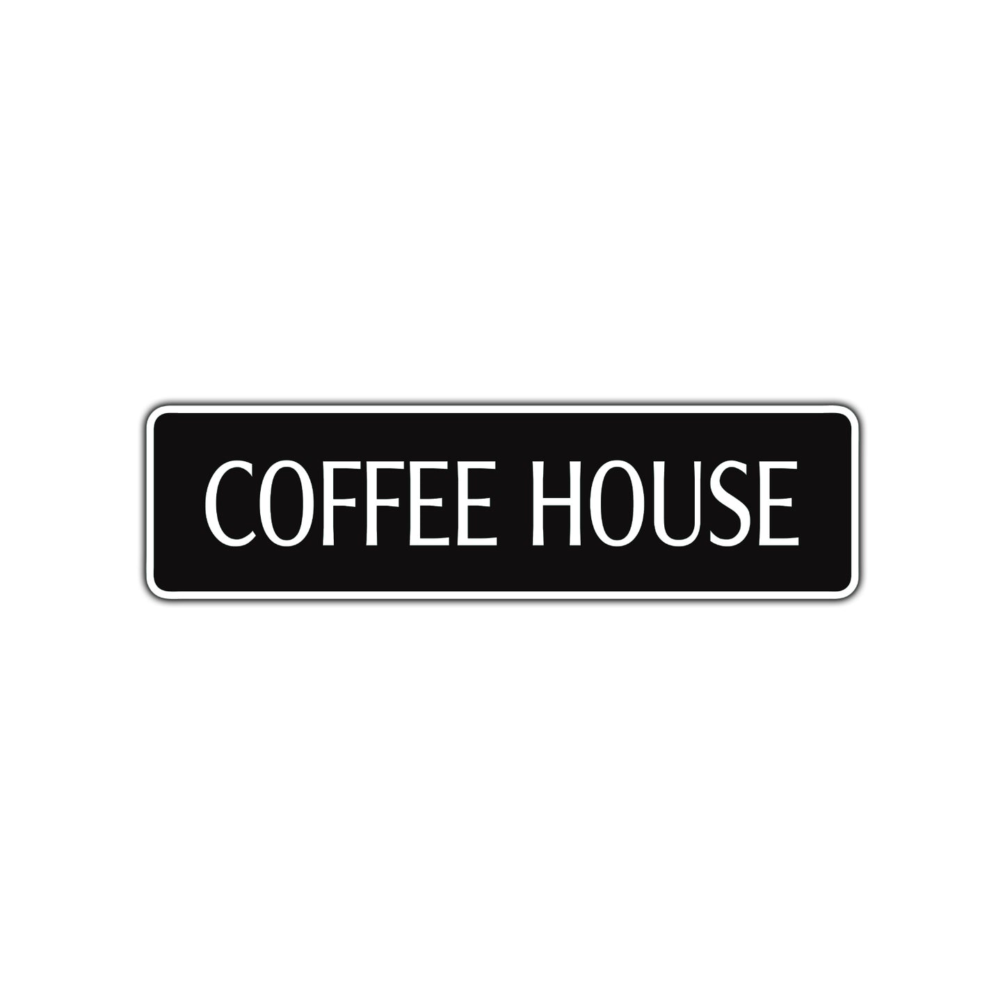 Coffee House Road Aluminum Metal Novelty Street Plate Sign Wall Gift Decor