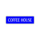 Coffee House Road Aluminum Metal Novelty Street Plate Sign Wall Gift Decor