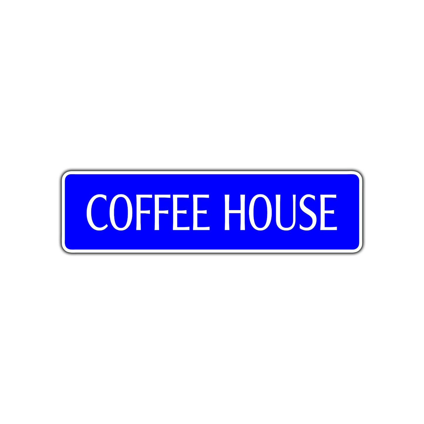 Coffee House Road Aluminum Metal Novelty Street Plate Sign Wall Gift Decor