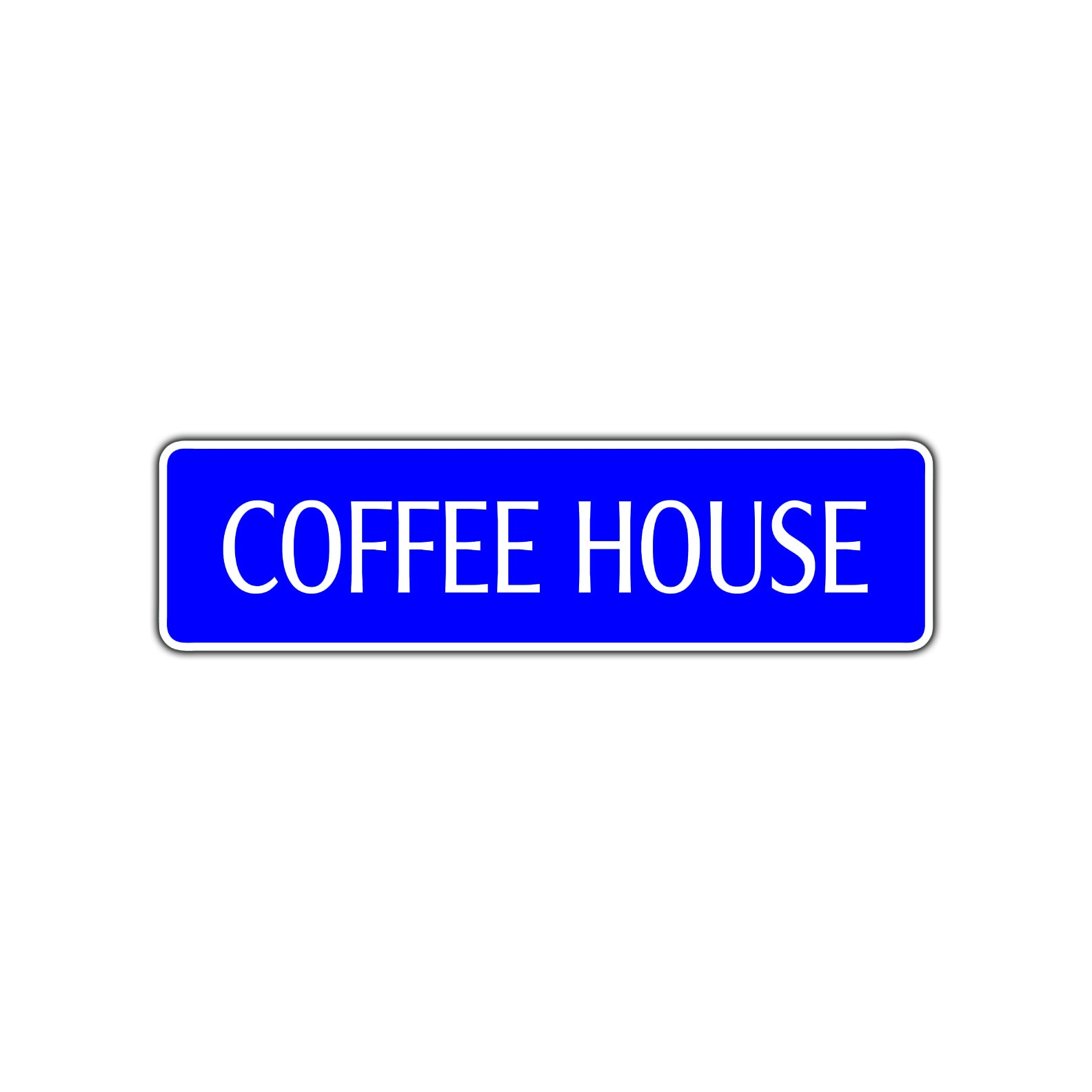 Coffee House Road Aluminum Metal Novelty Street Plate Sign Wall Gift Decor