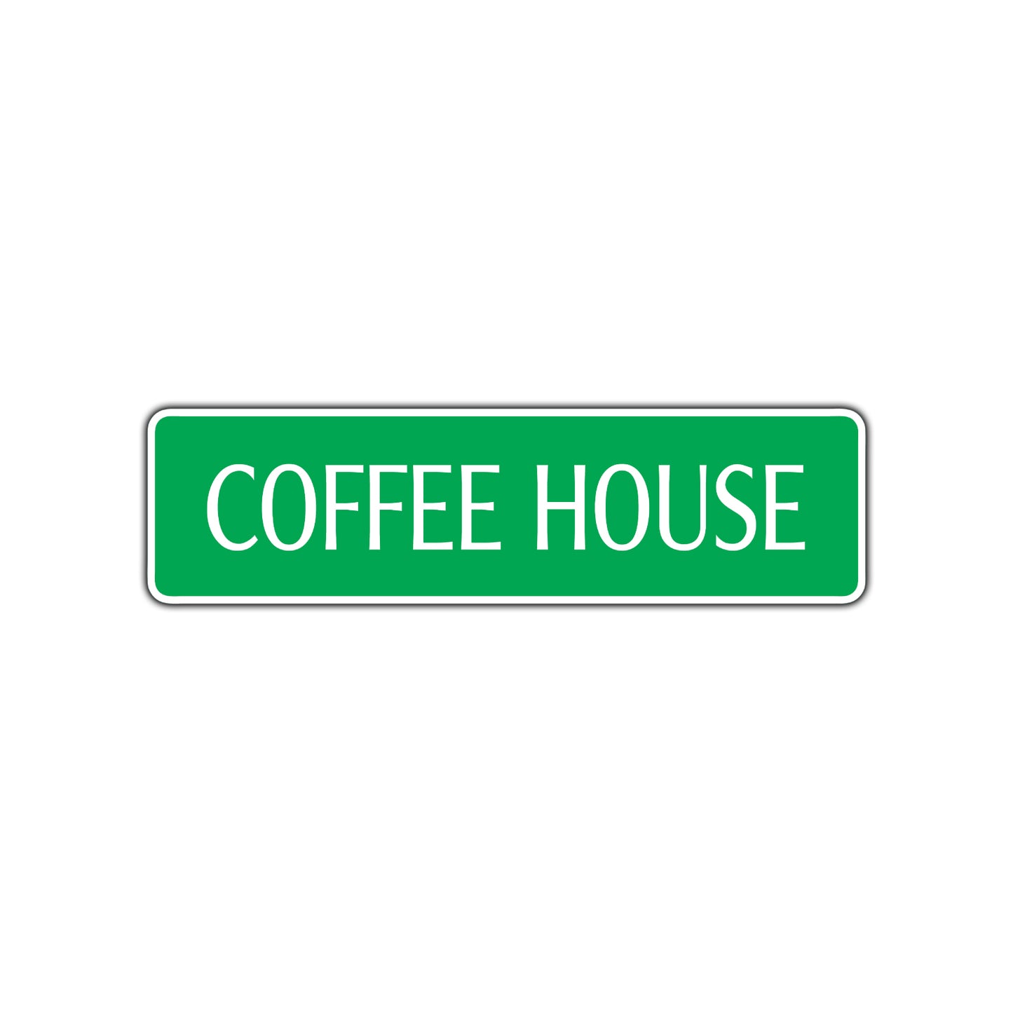 Coffee House Road Aluminum Metal Novelty Street Plate Sign Wall Gift Decor