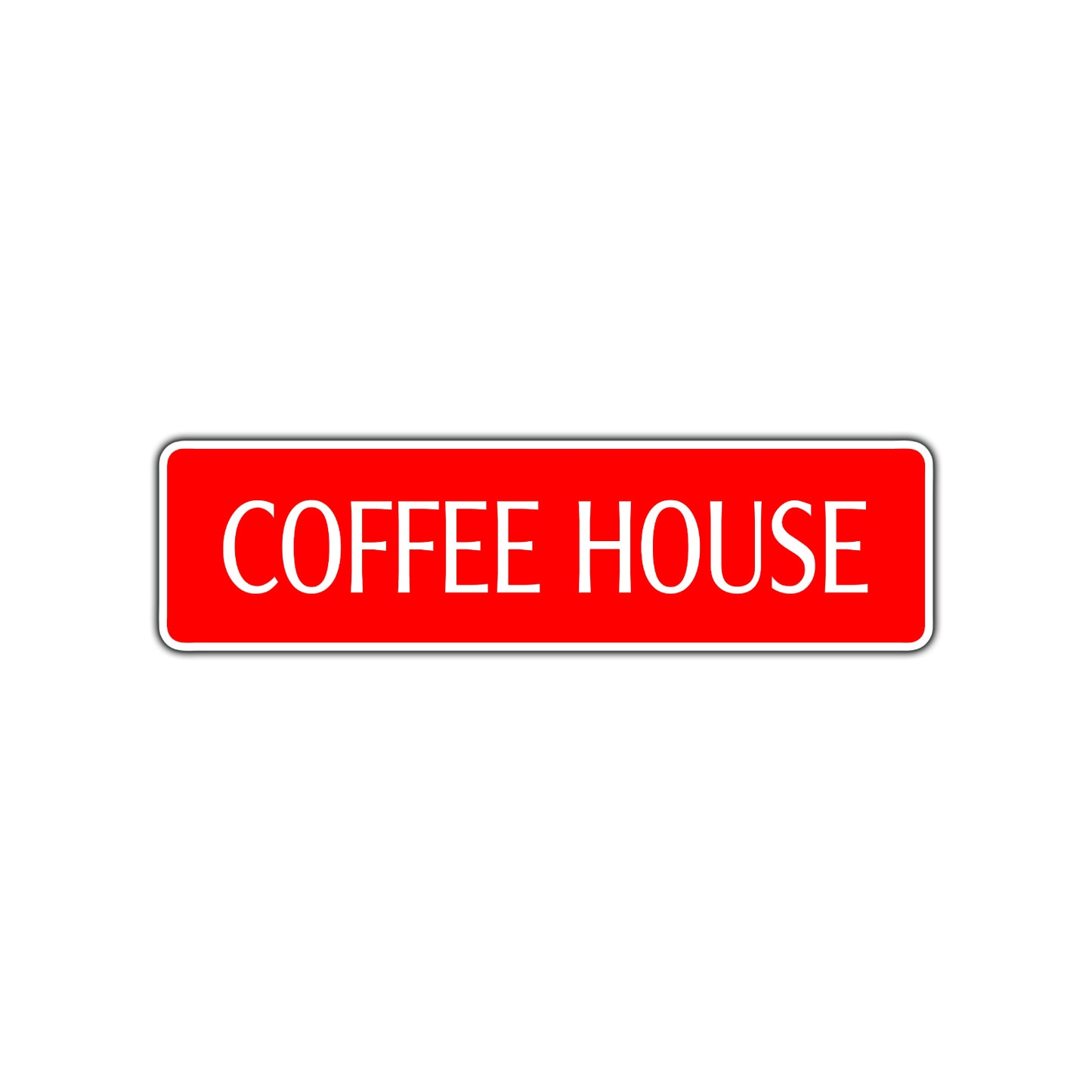 Coffee House Road Aluminum Metal Novelty Street Plate Sign Wall Gift Decor