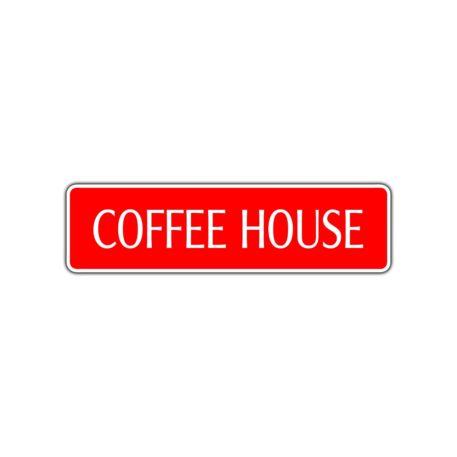 Coffee House Road Aluminum Metal Novelty Street Plate Sign Wall Gift Decor