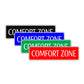 Comfort Zone Road Aluminum Metal Novelty Street Plate Sign Wall Gift Decor
