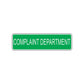 Complaint Department Road Aluminum Metal Novelty Street Plate Sign Wall Gift Decor