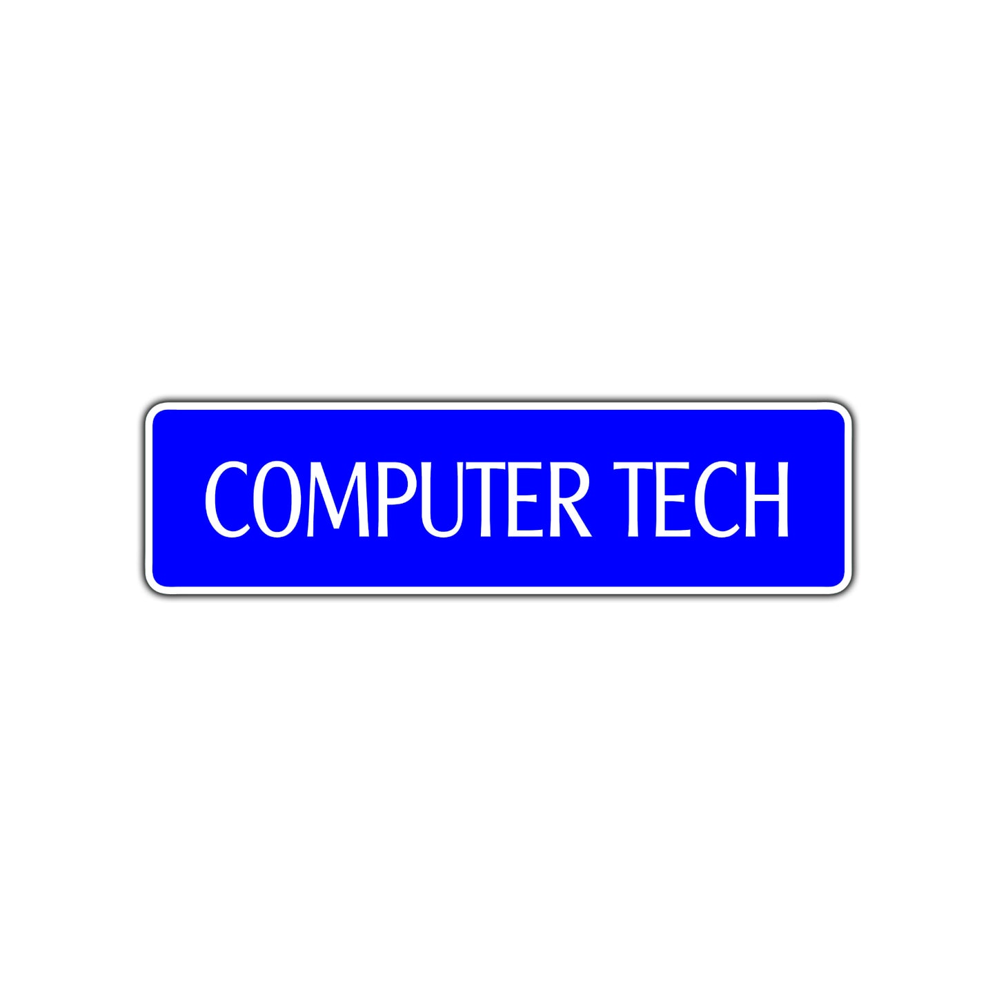 Computer Tech Road Aluminum Metal Novelty Street Plate Sign Wall Gift Decor