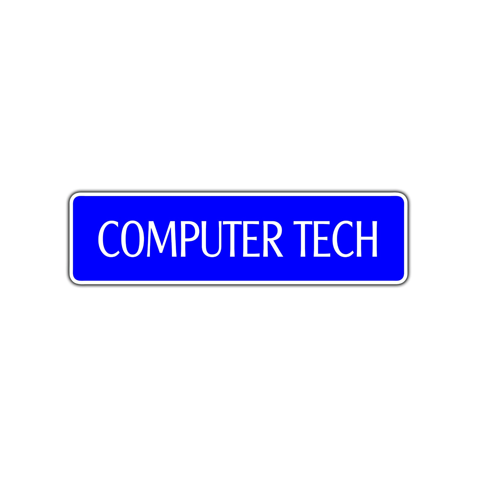 Computer Tech Road Aluminum Metal Novelty Street Plate Sign Wall Gift Decor