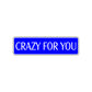 Crazy For You Novelty Sign Novelty Street Metal Plate Wall Decor Aluminum
