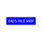 Dad's Fit.It Shop Road Aluminum Metal Novelty Street Plate Sign Wall Gift Decor