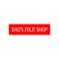 Dad's Fit.It Shop Road Aluminum Metal Novelty Street Plate Sign Wall Gift Decor