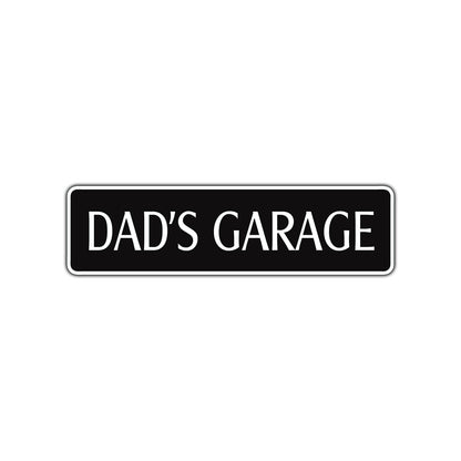Dad's Garage Road Aluminum Metal Novelty Street Plate Sign Wall Gift Decor