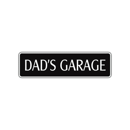 Dad's Garage Road Aluminum Metal Novelty Street Plate Sign Wall Gift Decor