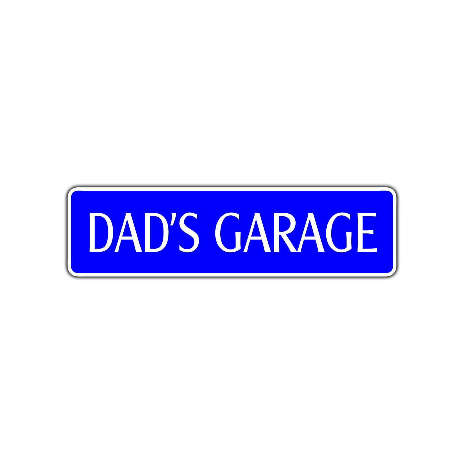 Dad's Garage Road Aluminum Metal Novelty Street Plate Sign Wall Gift Decor
