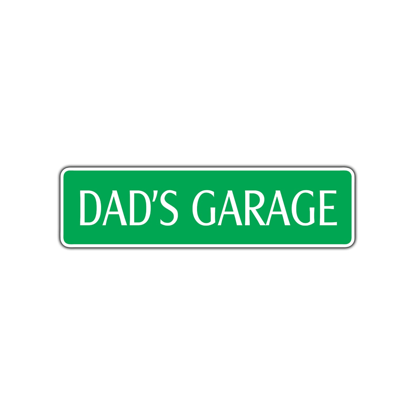 Dad's Garage Road Aluminum Metal Novelty Street Plate Sign Wall Gift Decor