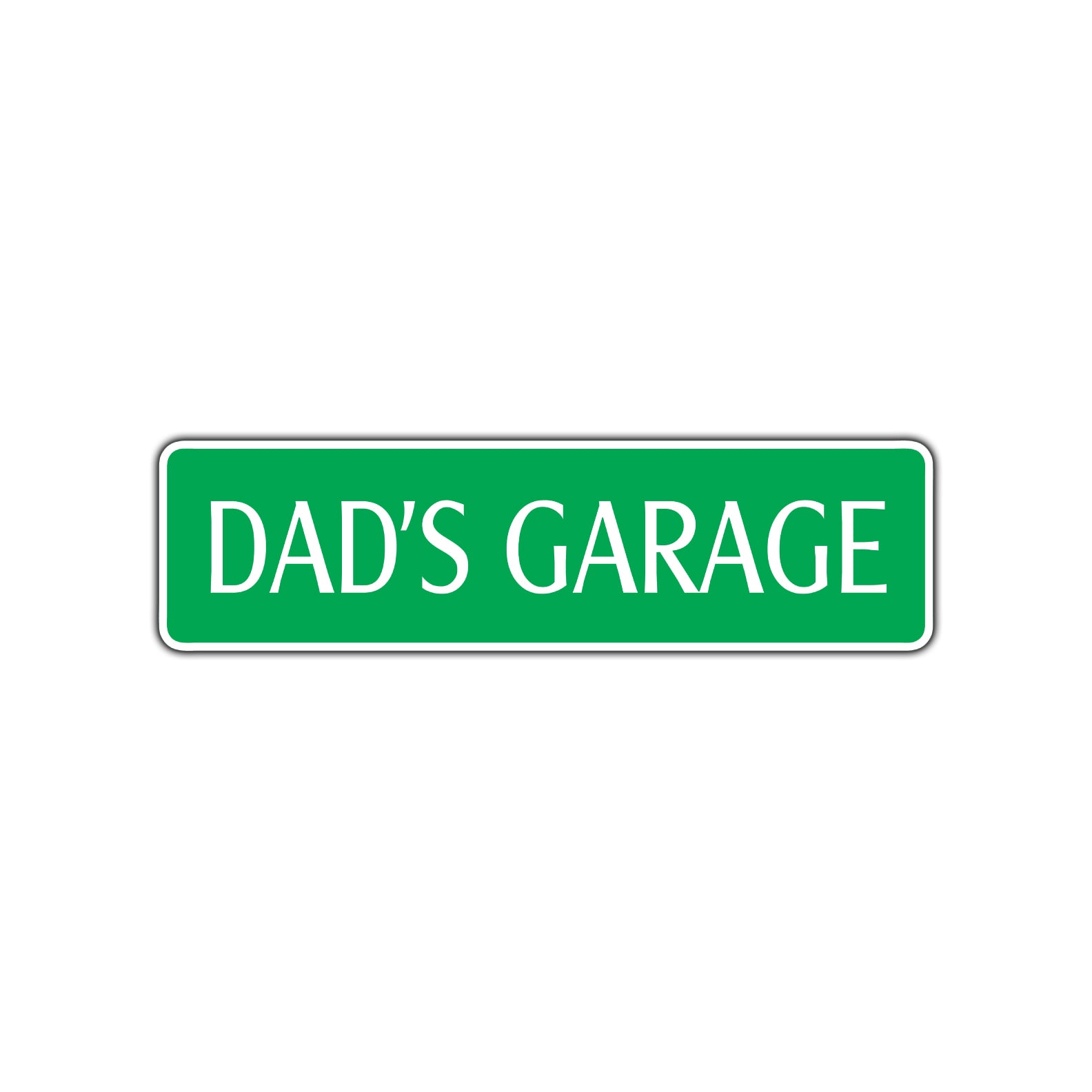 Dad's Garage Road Aluminum Metal Novelty Street Plate Sign Wall Gift Decor