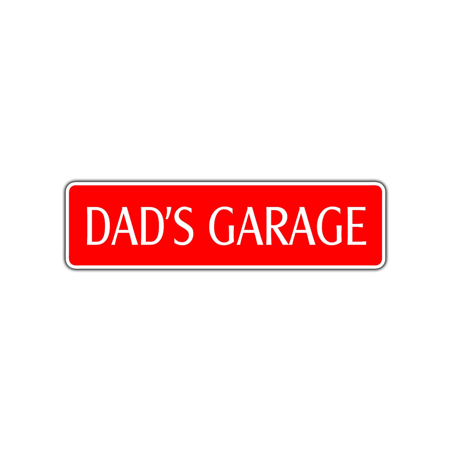 Dad's Garage Road Aluminum Metal Novelty Street Plate Sign Wall Gift Decor