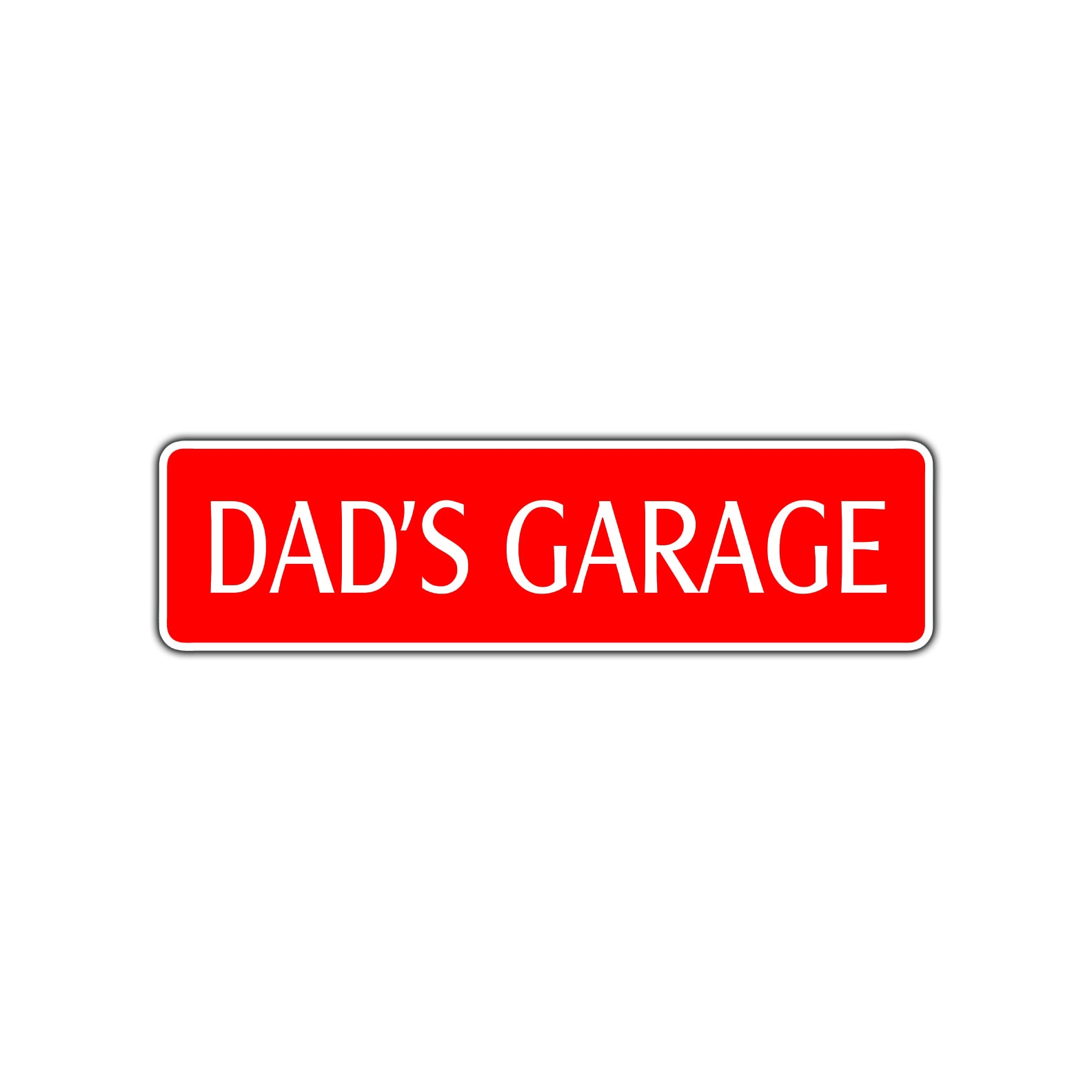 Dad's Garage Road Aluminum Metal Novelty Street Plate Sign Wall Gift Decor