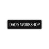 Dad's Workshop Road Aluminum Metal Novelty Street Plate Sign Wall Gift Decor