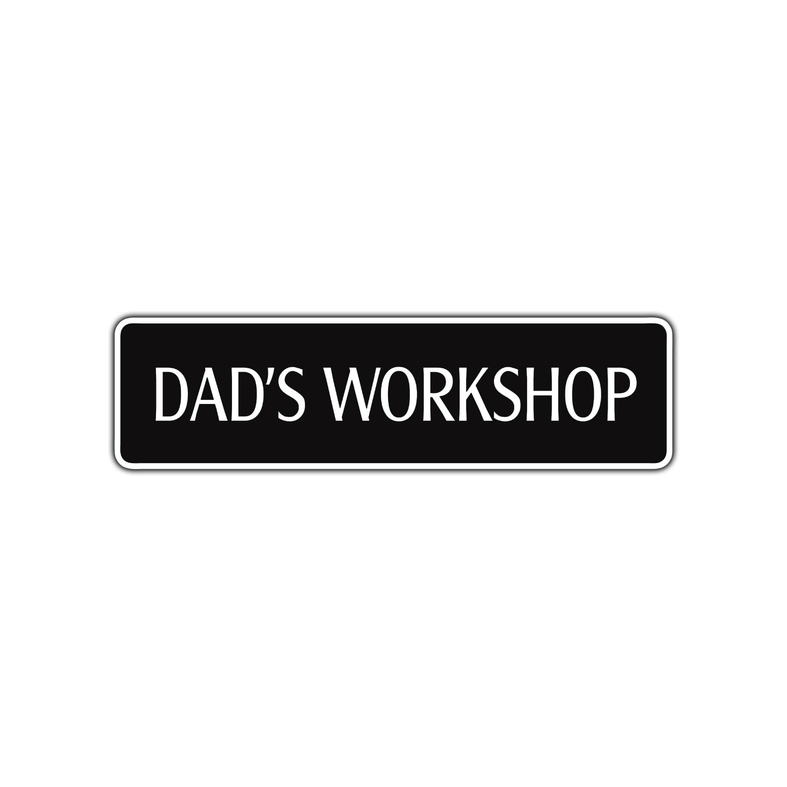 Dad's Workshop Road Aluminum Metal Novelty Street Plate Sign Wall Gift Decor